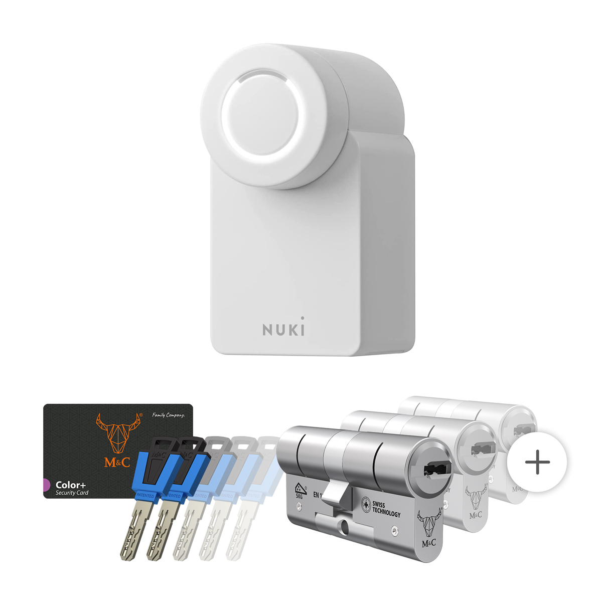 Nuki Smart Lock 4.0 wit met cilinderslot M&C Color plus