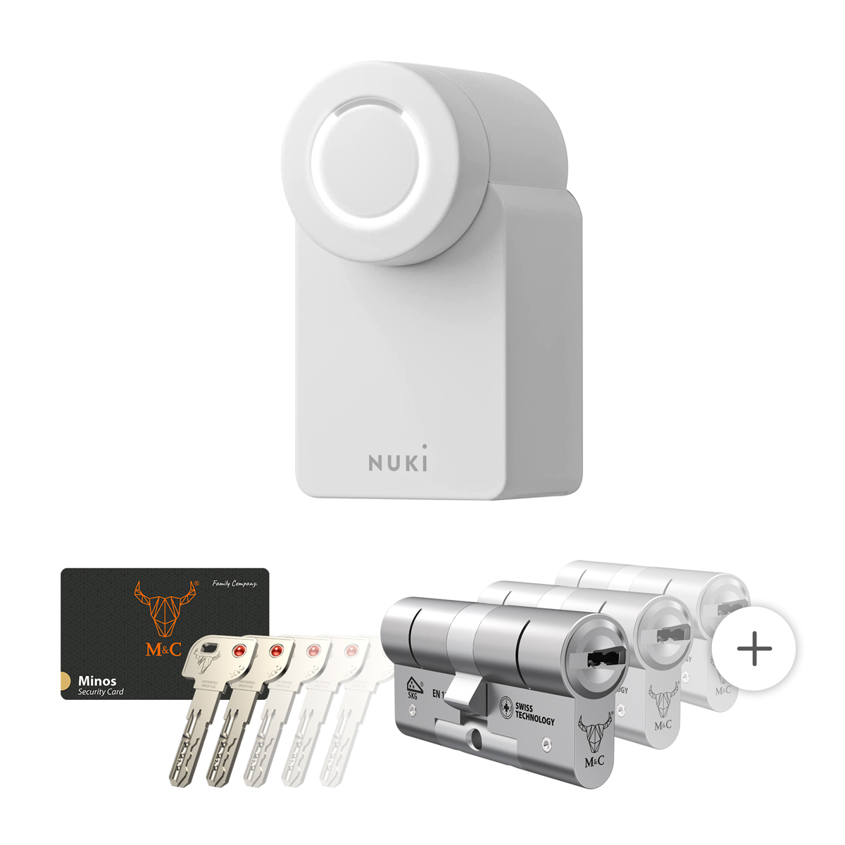 Nuki Smart Lock 4.0 wit met cilinderslot M&C Minos