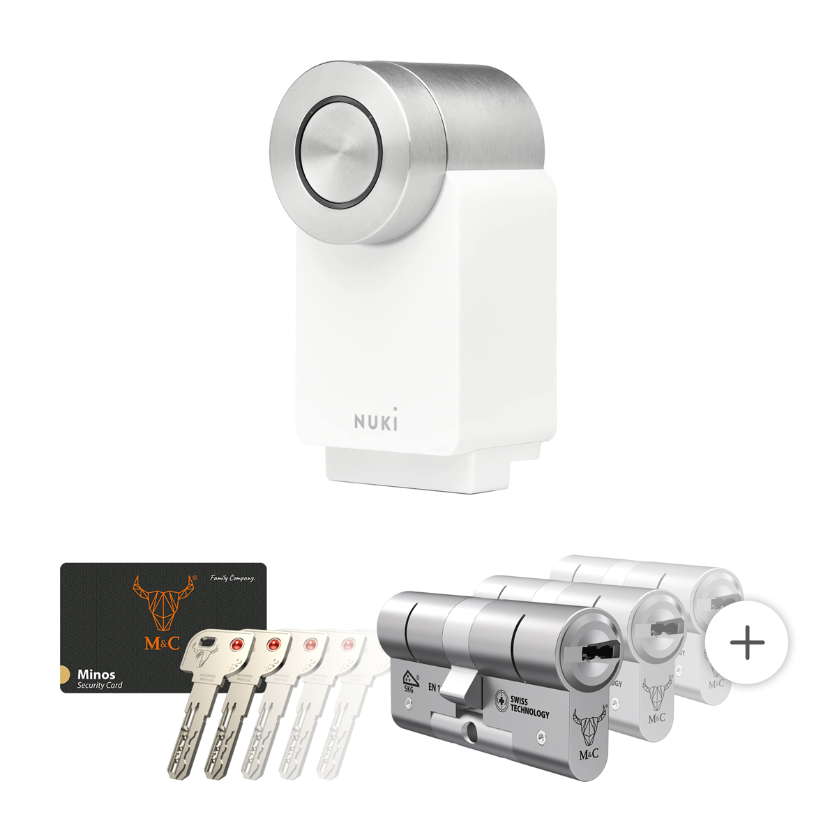 Nuki Smart Lock 4.0 Pro wit met cilinderslot M&C Minos
